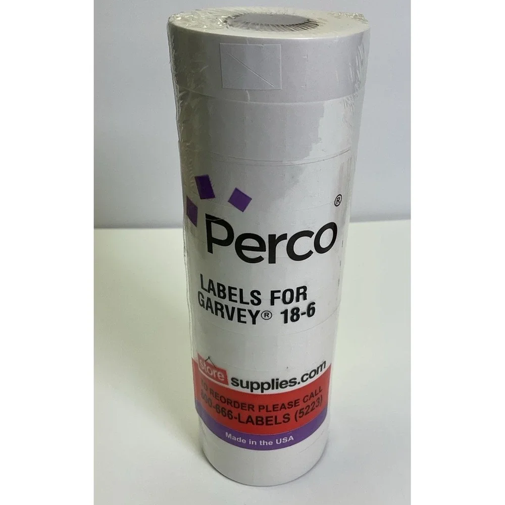 NIP Lot of 4 Sleeves Perco White Labels For Garvey 18-6 Price Guns (56,000)